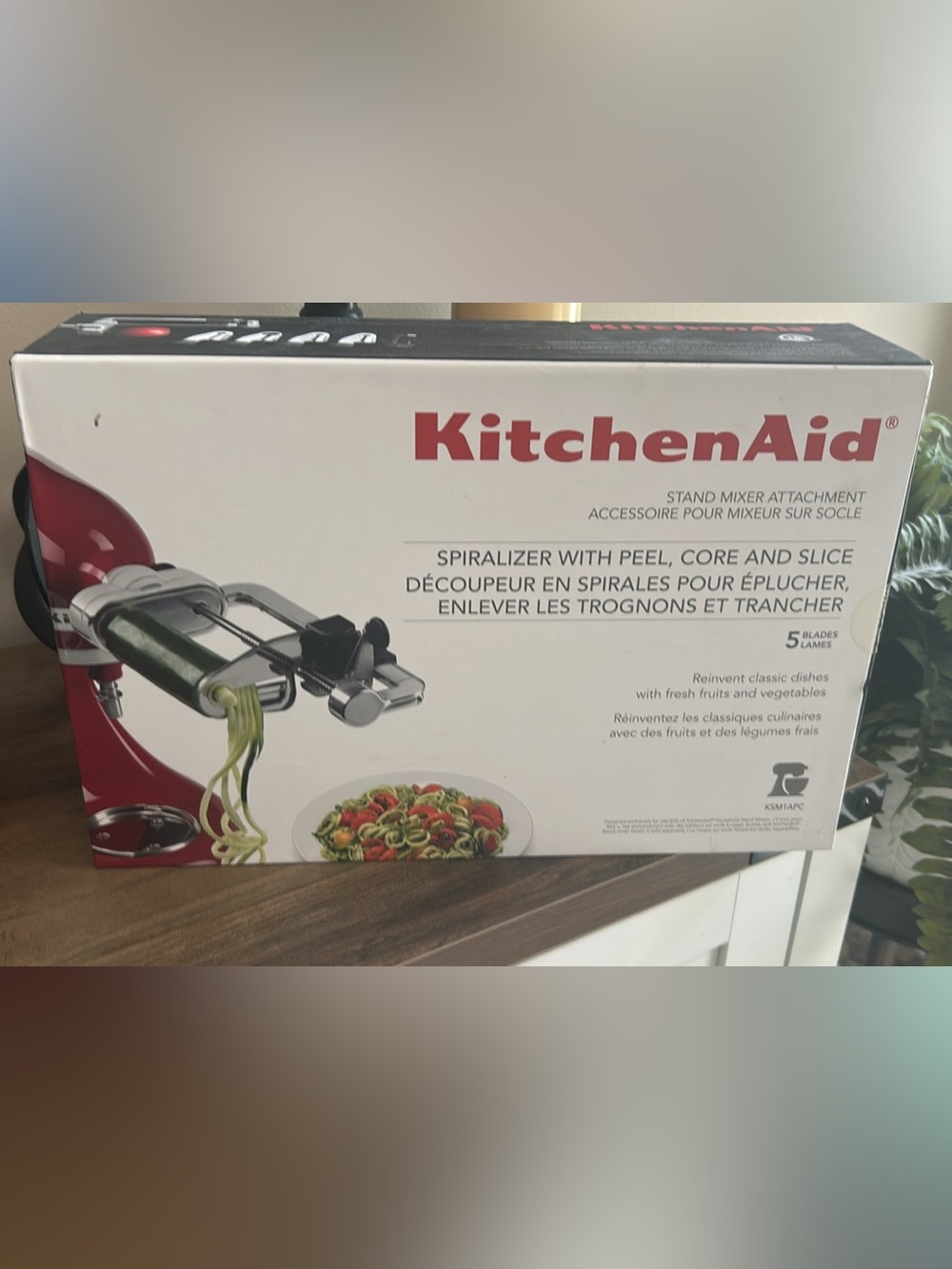 KitchenAid spiralizer with peel, core and slicer attachments. NEW!
